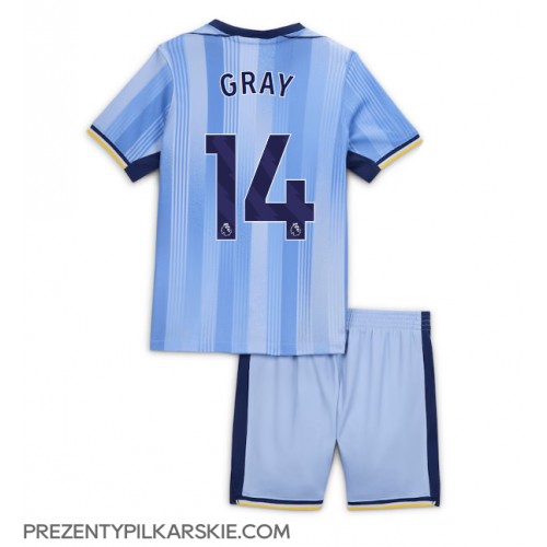 Stroje piłkarskie Tottenham Hotspur Archie Gray #14 Koszulka Wyjazdowej dla dzieci 2024-25 Krótki Rękaw (+ szorty)